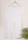 Women Premium White Flared Palazzo Pant